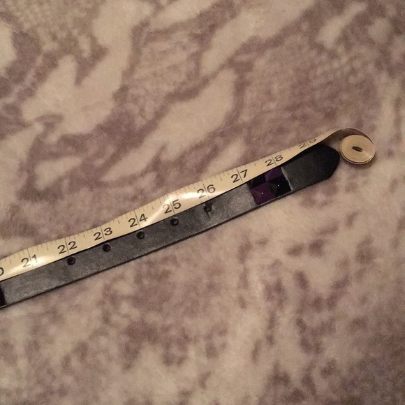 Kids Punk Purple & Black Checkerboard Studded Belt - Picture 6 of 7